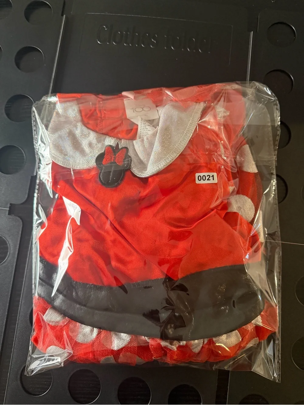 Disney Red Dress Costume with Silver Polka Dots lights up